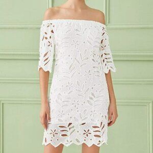 PRETTY GARDEN Summer Off-the-shoulder Lace Dress